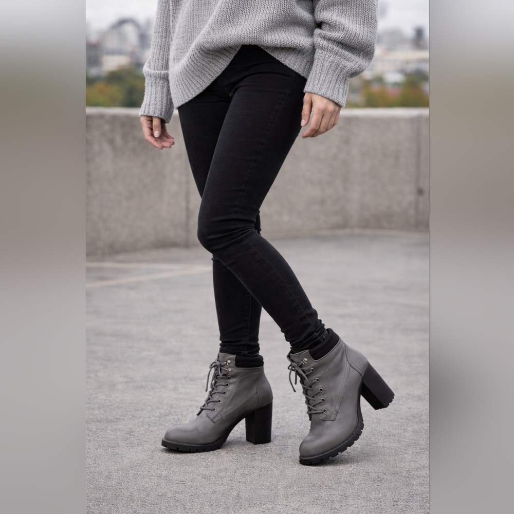 Stylish Gray Ankle Boots for Women